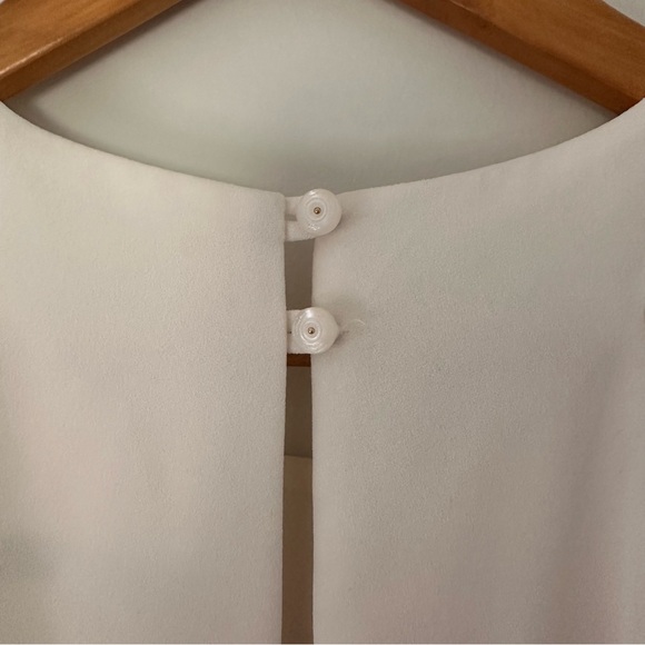 Trina Turk Ivory Bridal Jumpsuit Size 6 Civil Wedding Rehearsal Dinner - Picture 6 of 16